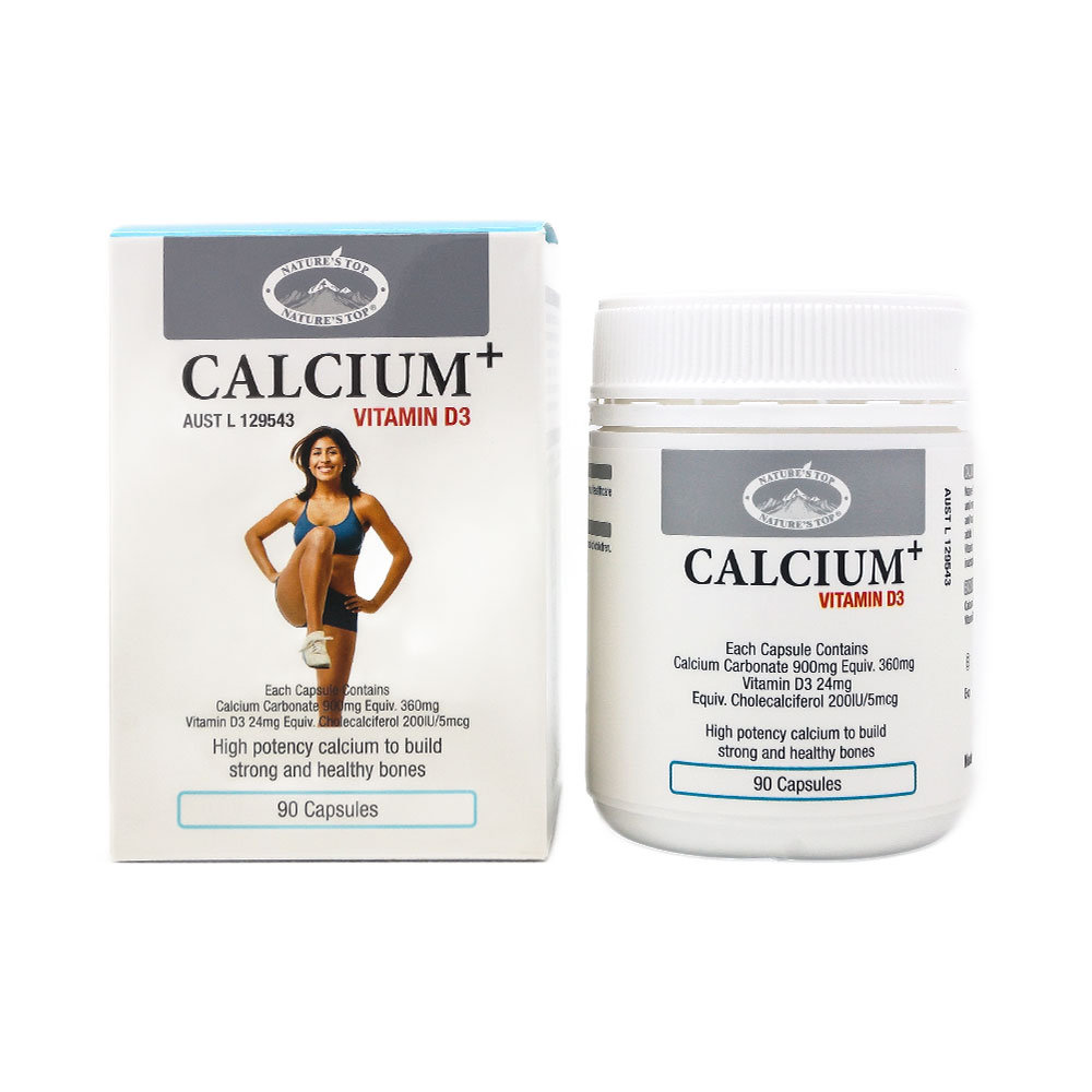 호주 네이쳐스탑 칼슘 플러스 비타민 D3 1500mg 90캡슐