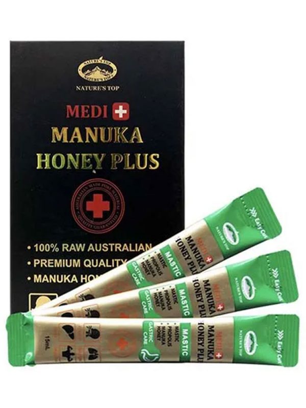 호주 네이쳐스탑 메디플러스 마누카꿀 100% MGO 263 매스틱 15ml 1박스(30개) 세트