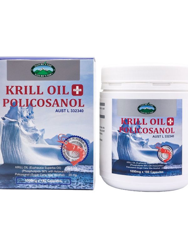 호주 네이쳐스탑 크릴오일 폴리코사놀 1000mg 180캡슐