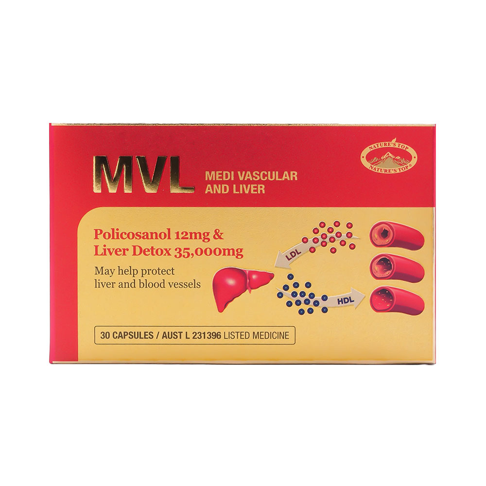 호주 네이쳐스탑 MVL 폴리코사놀 밀크씨슬 30캡슐