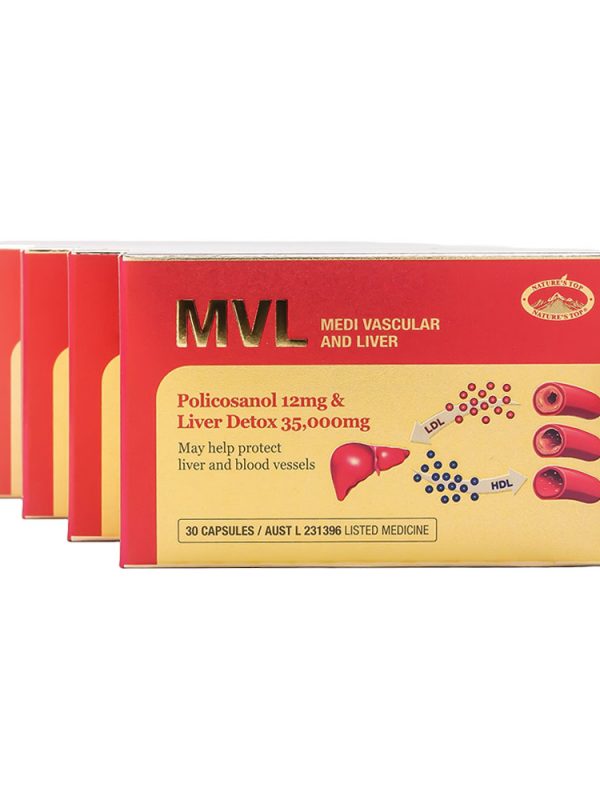 호주 네이쳐스탑 MVL 폴리코사놀 밀크씨슬 30캡슐 1팩(4개) 세트