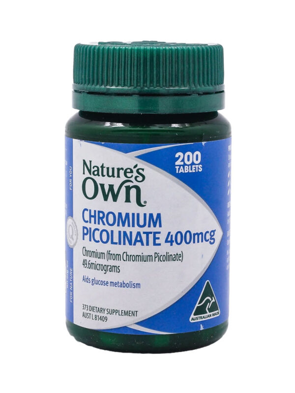 호주 네이쳐스온 크롬 피콜리네이트 400mcg 200정