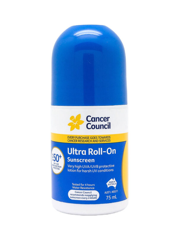 호주 캔서카운슬 SPF 50+ 울트라 롤온 선크림 75ml