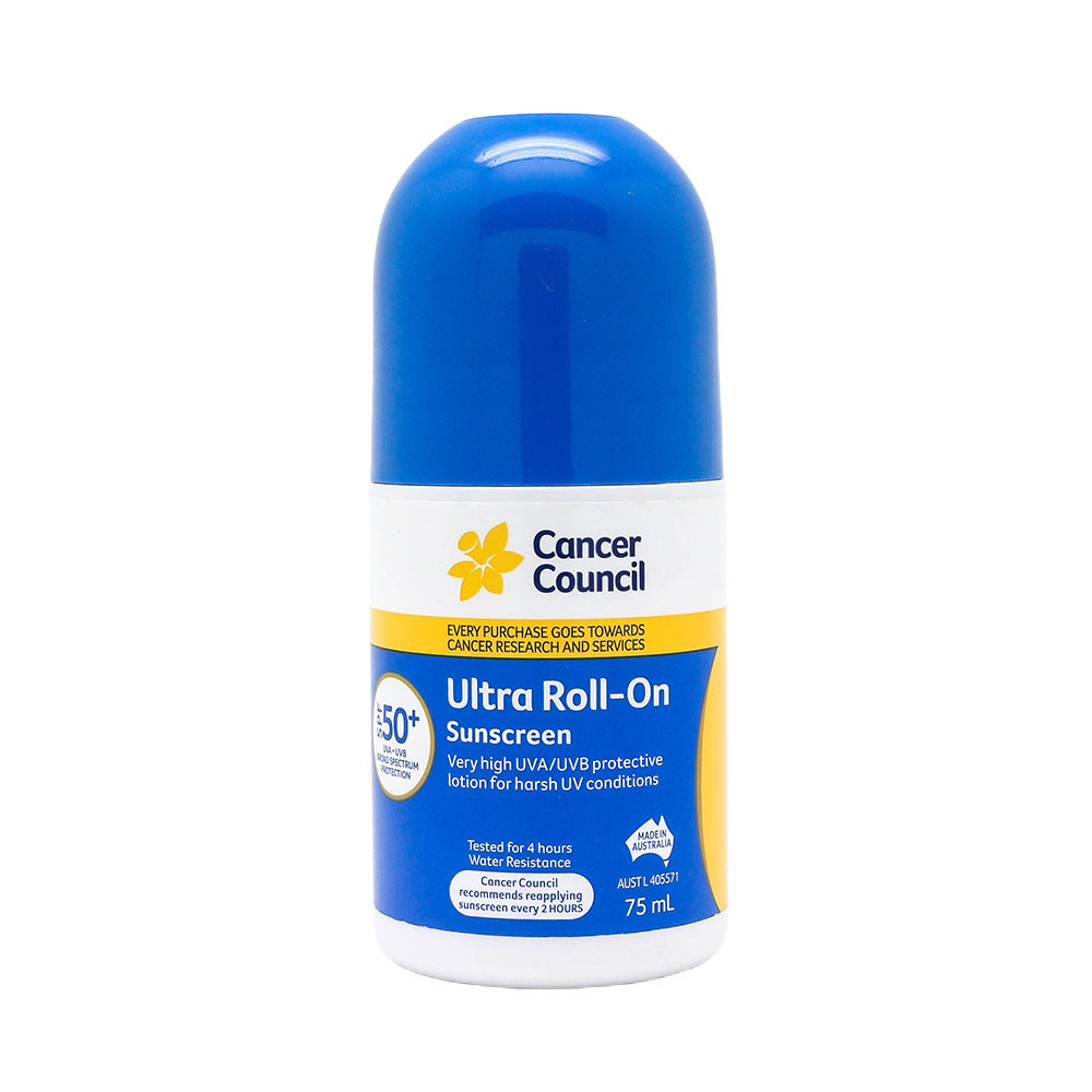호주 캔서카운슬 SPF 50+ 울트라 롤온 선크림 75ml