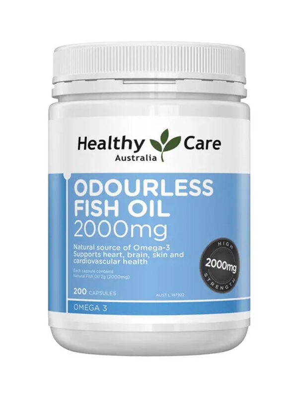 호주 헬씨케어 무취 피쉬 오일 2000mg 오메가-3 200캡슐
