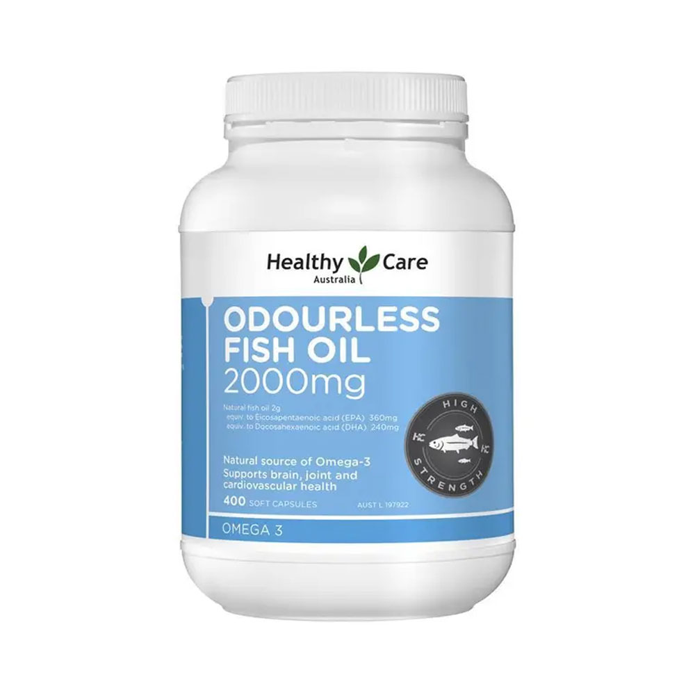 호주 헬씨케어 무취 피쉬 오일 2000mg 오메가-3 400캡슐