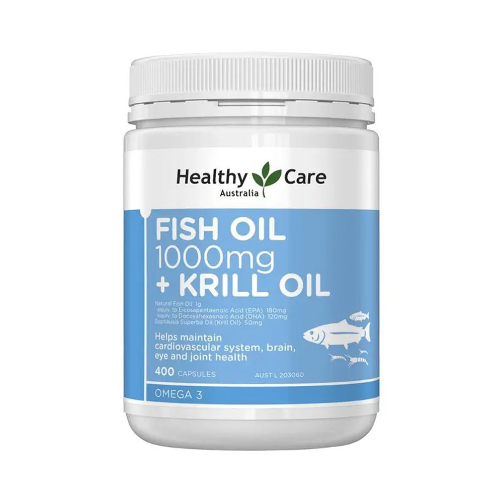 호주 헬씨케어 피쉬 오일 1000mg + 크릴 오메가-3 400캡슐