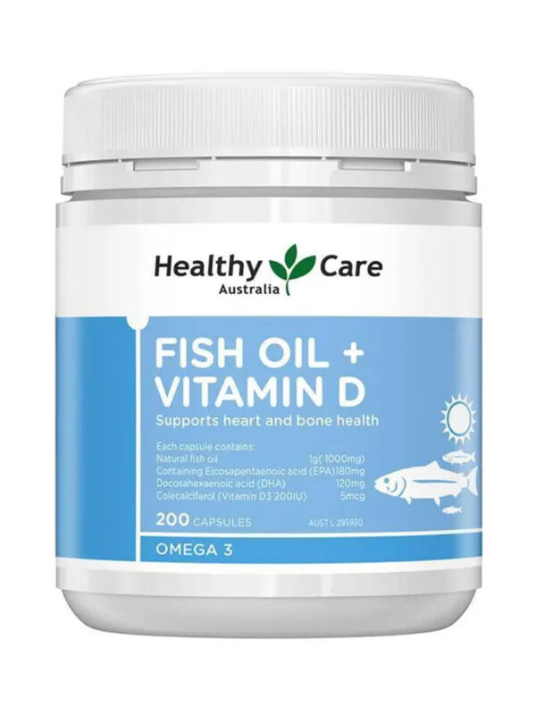 호주 헬씨케어 피쉬 오일 + 비타민 D 200캡슐