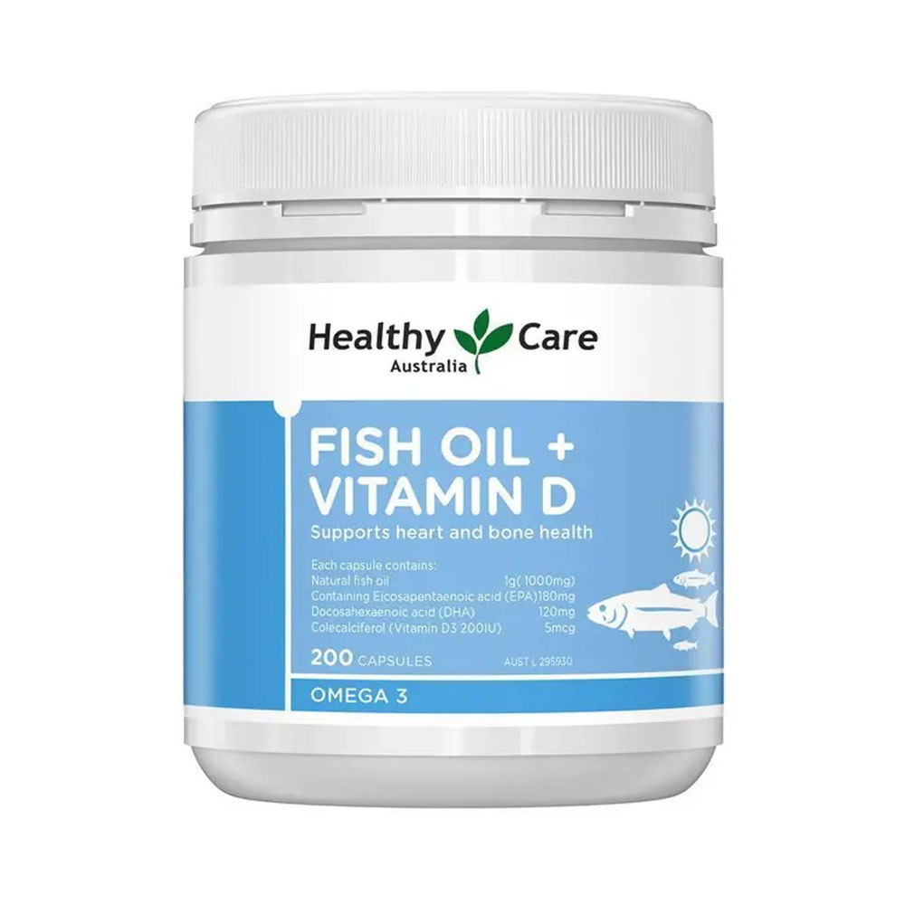 호주 헬씨케어 피쉬 오일 + 비타민 D 200캡슐