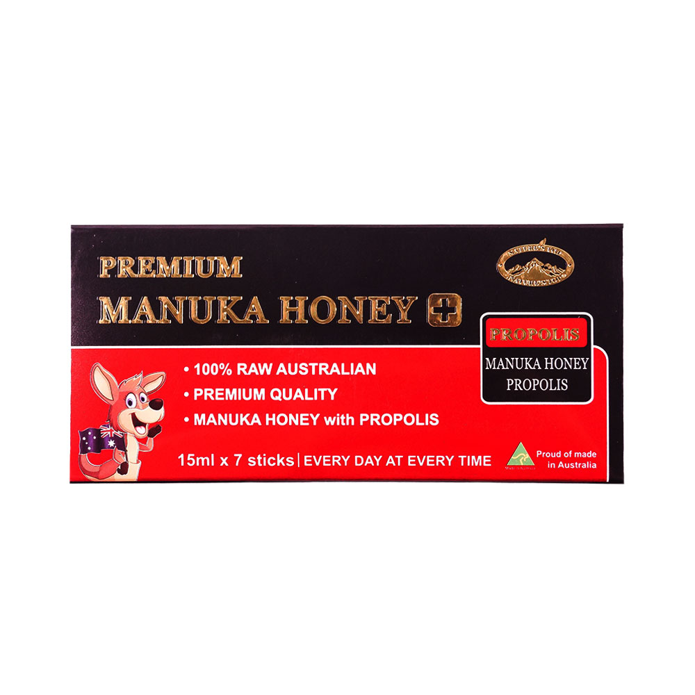 호주 네이쳐스탑 프리미엄 마누카꿀 플러스 프로폴리스 15ml 1박스(7개)