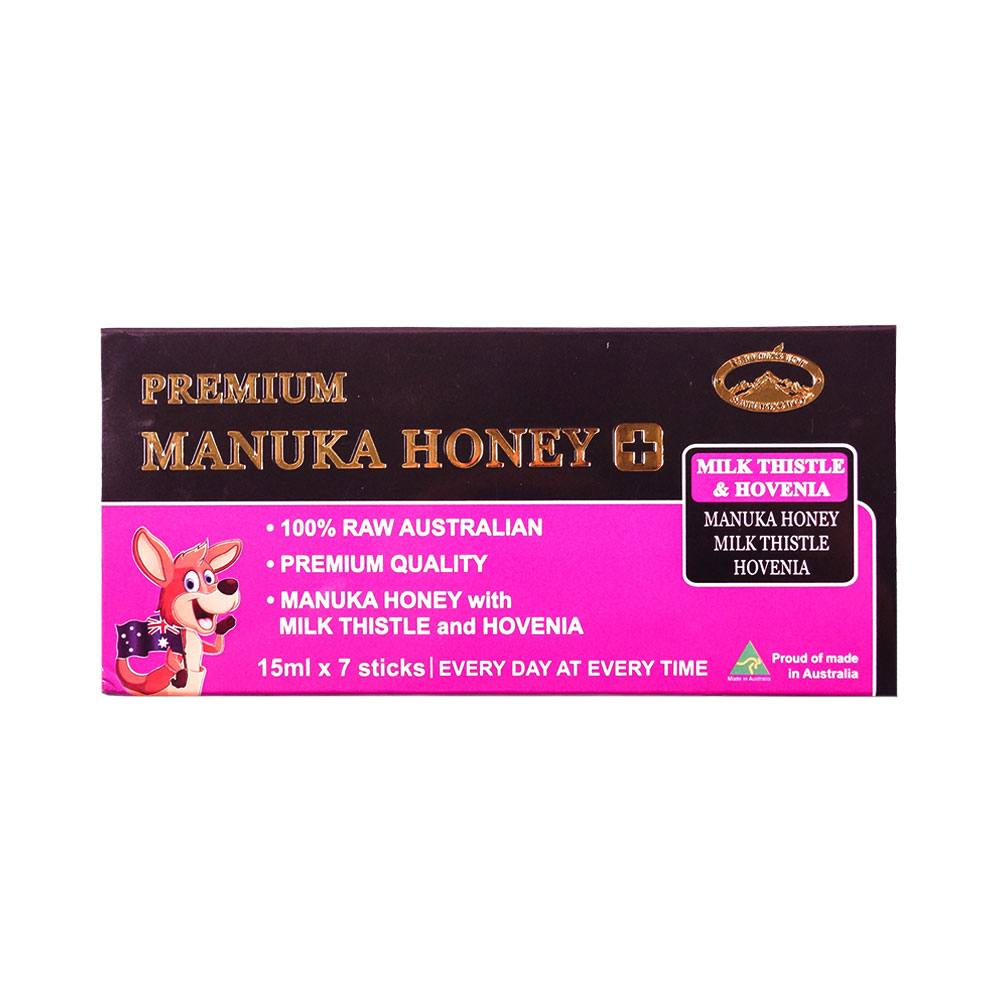 호주 네이쳐스탑 프리미엄 마누카꿀 플러스 밀크씨슬 & 헛개나무 15ml 1박스(7개)